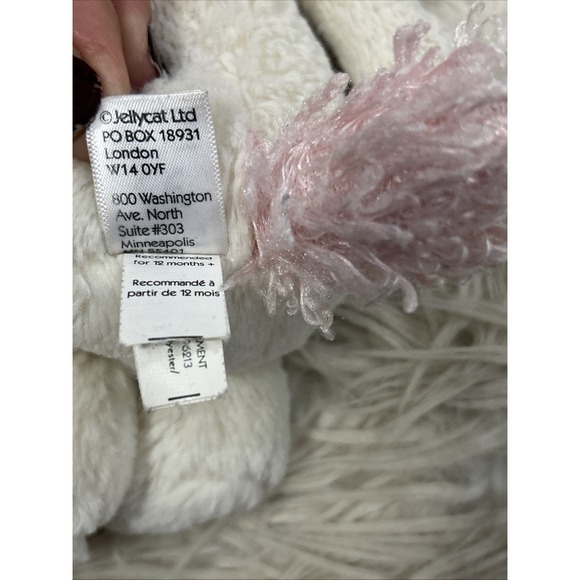 Jellycat London Bashful Unicorn White Pink Mane Plush 8" Stuffed Animal Retired - Picture 10 of 11